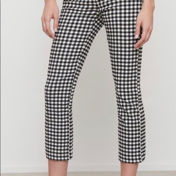 Dynamite Pants - Gingham Print Cropped Pants